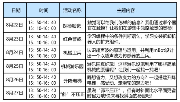 2023湖北省科技馆活动日程安排（8月22日-27日）