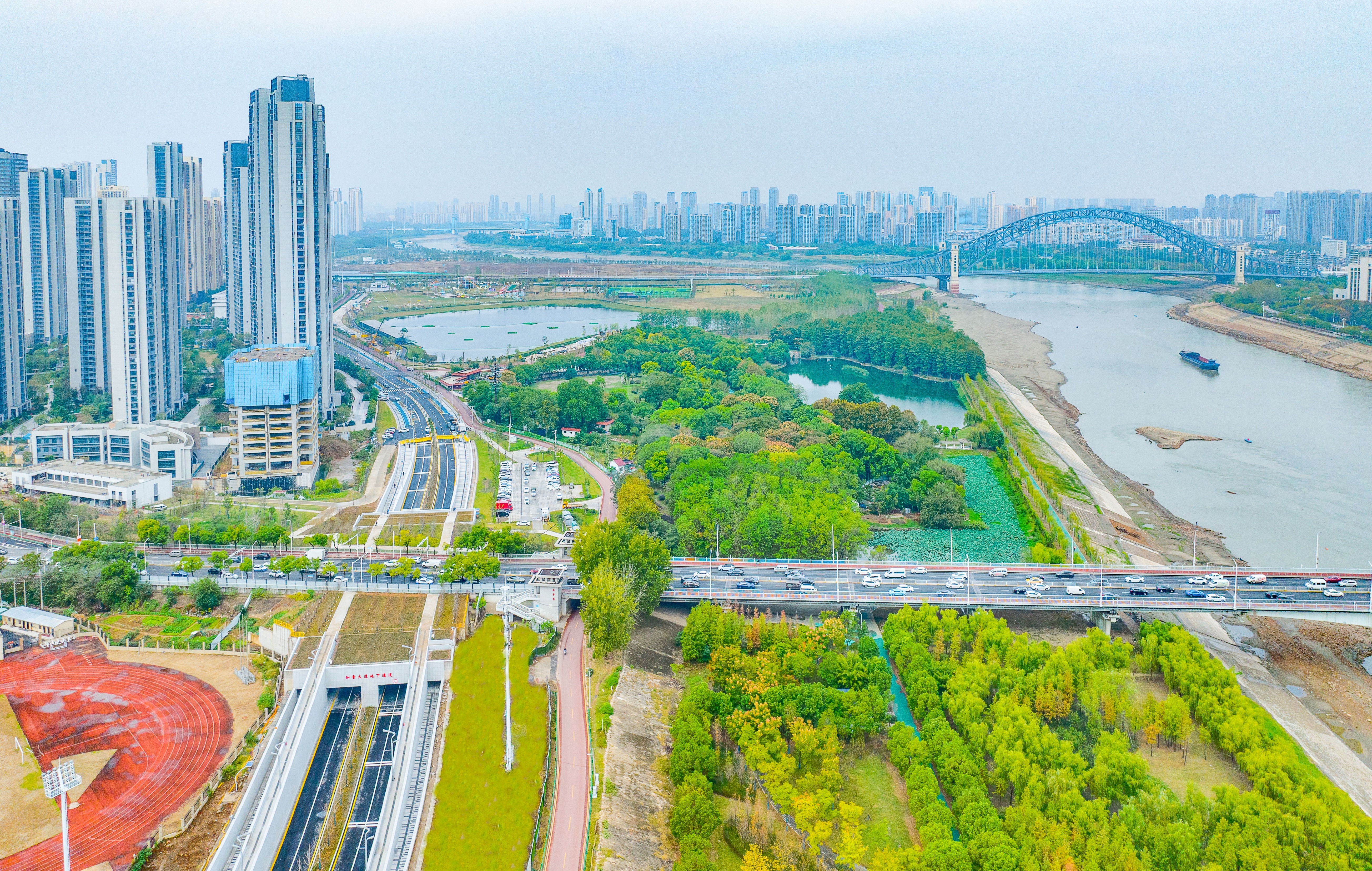 知音大道地下通道通车，9.5公里沿汉江景观廊道沿途皆景