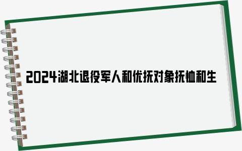 2024湖北退役军人和优抚对象抚恤和生活补助发放标准